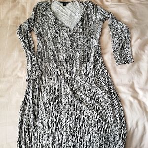 Stretch fux wrap dress